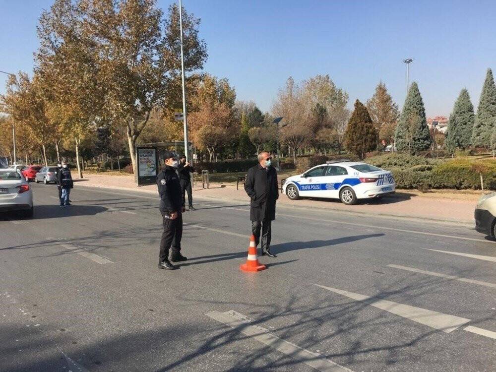 Konya Emniyet Müdürü Mustafa Aydın, uygulama noktalarını denetledi