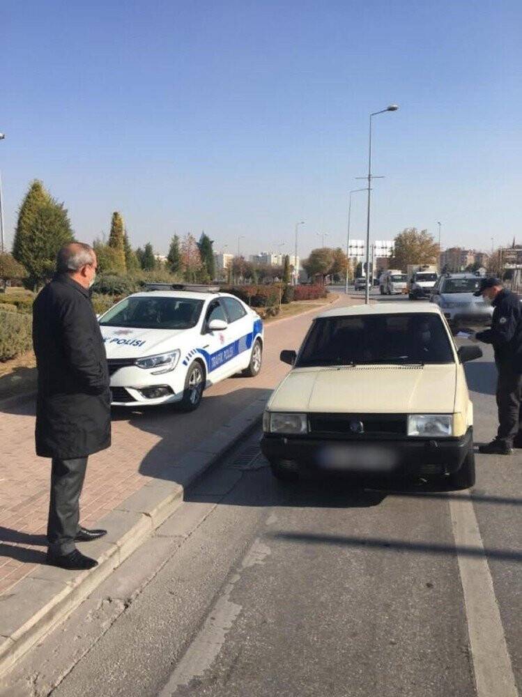 Konya Emniyet Müdürü Mustafa Aydın, uygulama noktalarını denetledi