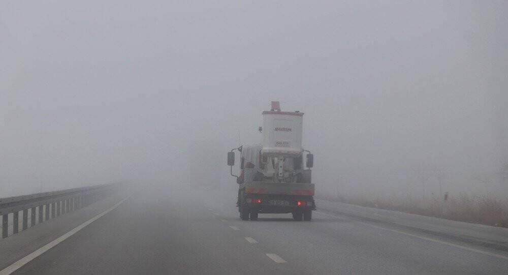 Konya’da sis trafiği olumsuz etkiledi