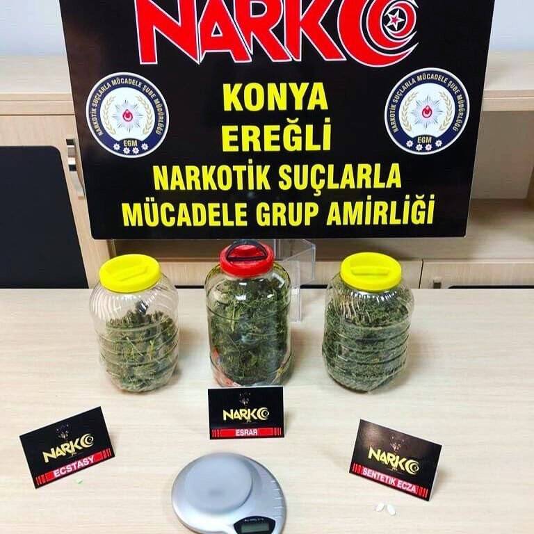 Konya’da uyuşturucu operasyonu: 5 bin gram esrar yakalandı