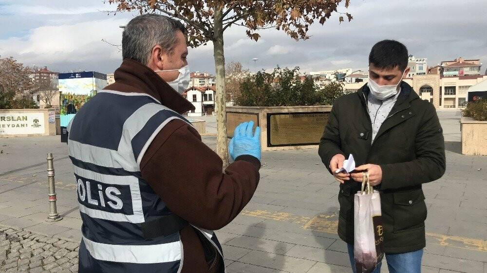 Konya polisinden kısıtlama denetimi