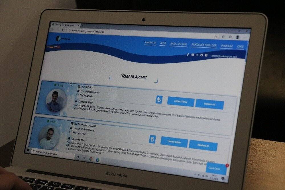 Online psikolog dönemi