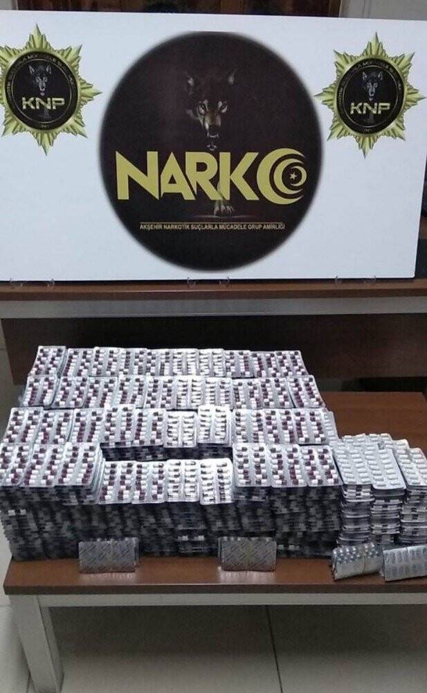 Konya’da 16 bin 554 sentetik uyuşturucu hap ele geçirildi