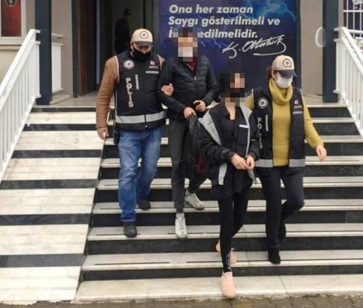 Biri kadın iki hırsız suçüstü yakalandı
