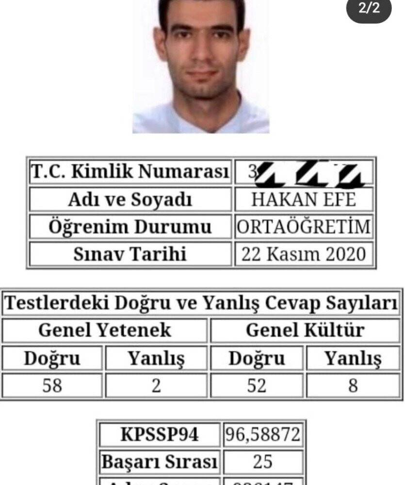Çöp konteynerlerinden plastik toplayarak hazırlandığı KPSS’de Türkiye 25’incisi oldu