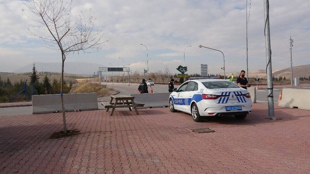 Konya’da yeni yılın ilk gününde yollar boş kaldı