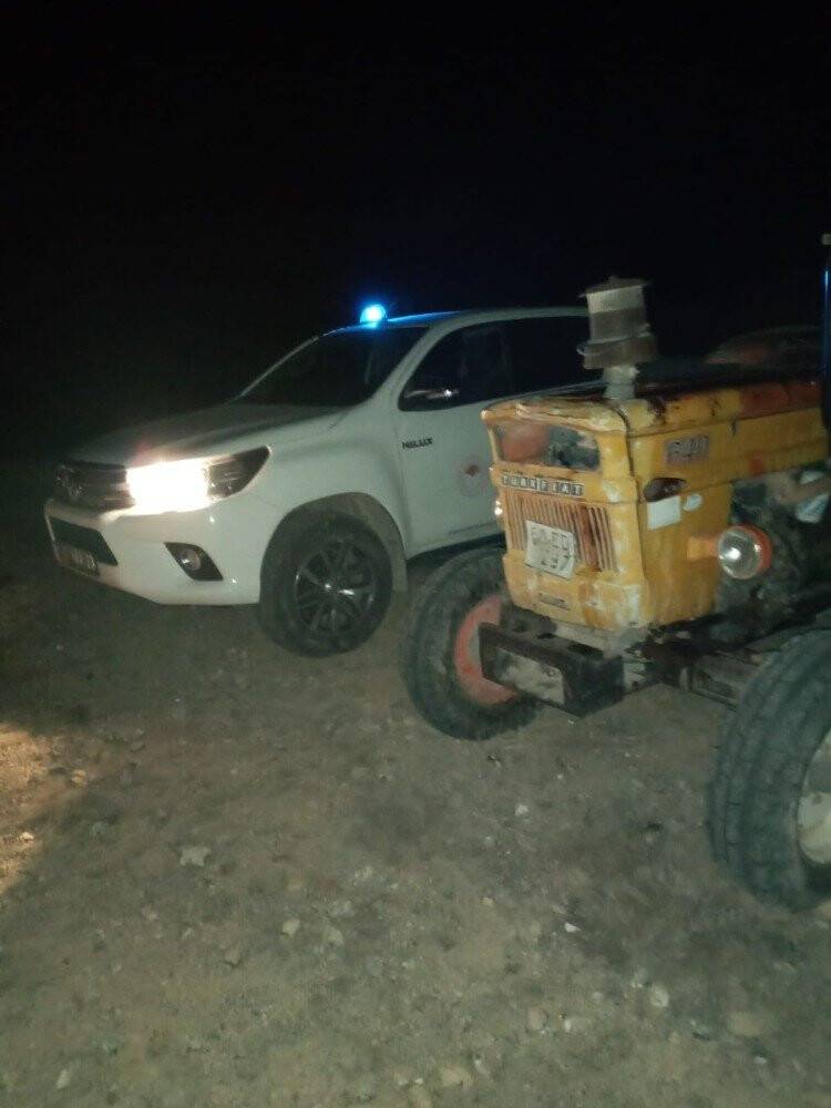 Konya'da far avına çıkan avcıların traktörlerine el konuldu