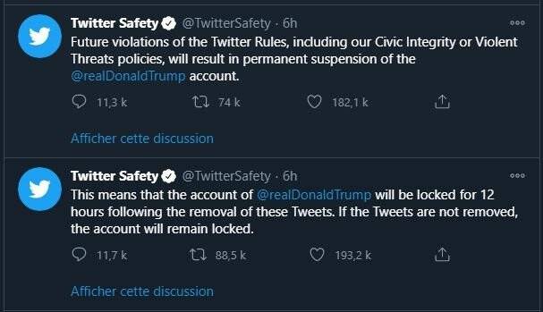 Twitter ve Facebook, Trump’ın hesaplarını askıya aldı