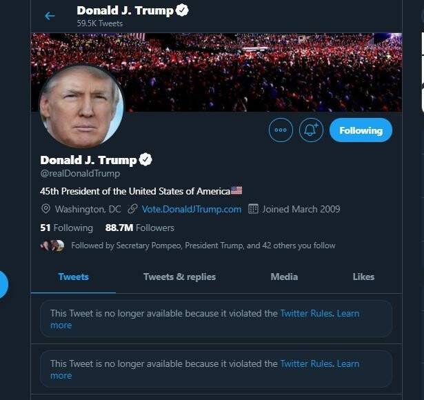 Twitter ve Facebook, Trump’ın hesaplarını askıya aldı