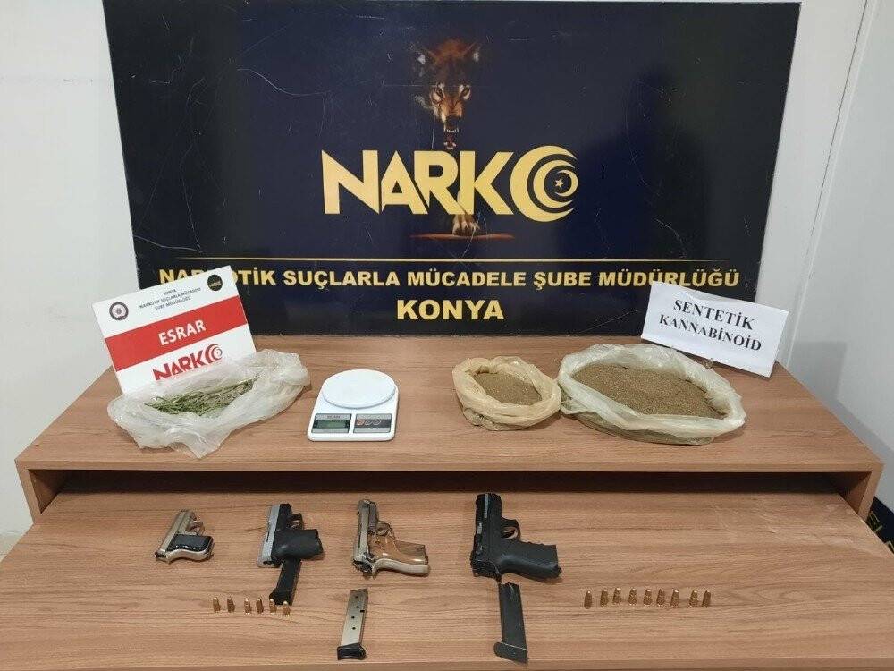 Konya’da uyuşturucu ve kaçakçılık operasyonu: 105 şahıs yakalandı