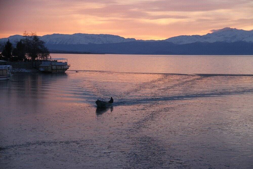 Beyşehir Gölü'nde kartpostallık görüntüler