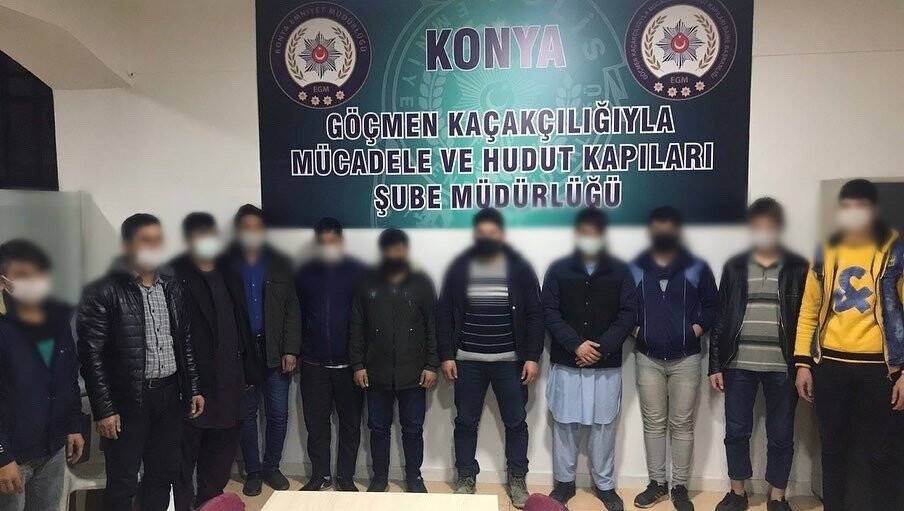 Konya’da kaçak göçmen operasyonu