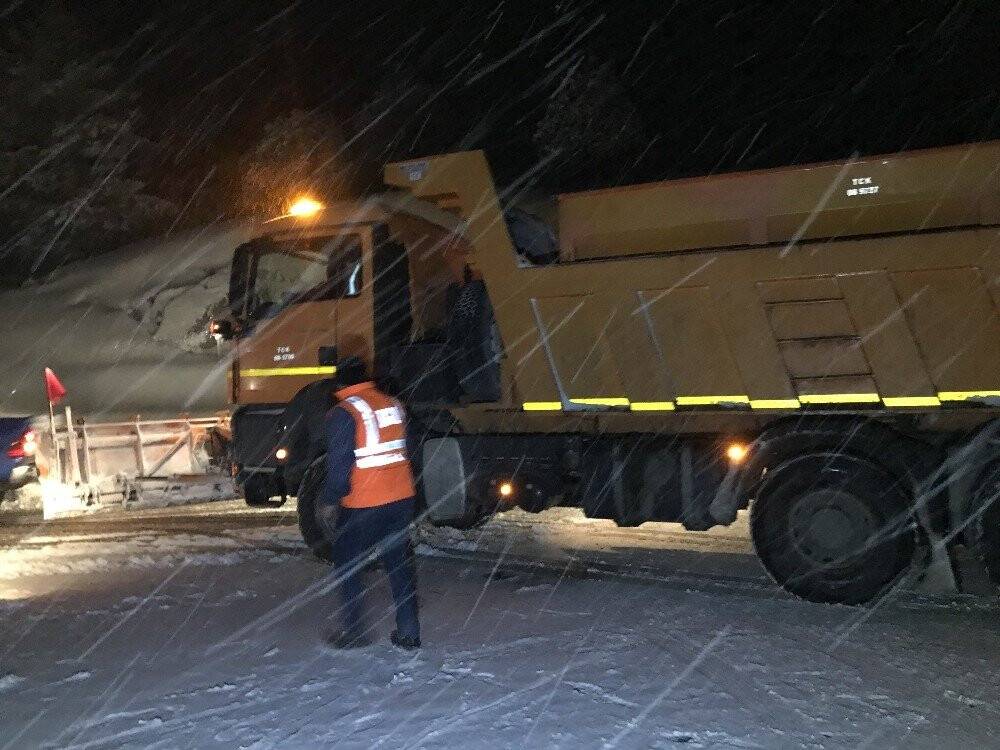 Alacabel'de kar yağışı