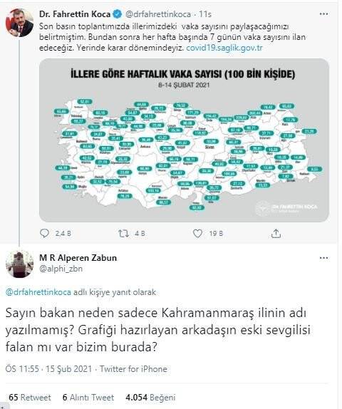 Bakan Koca’dan 'orada sevgilisi mi var' diyen kişiye cevap
