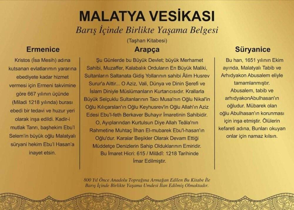 Türk-İslam tarihinde ilk ve tek: 3 dilli kitabe