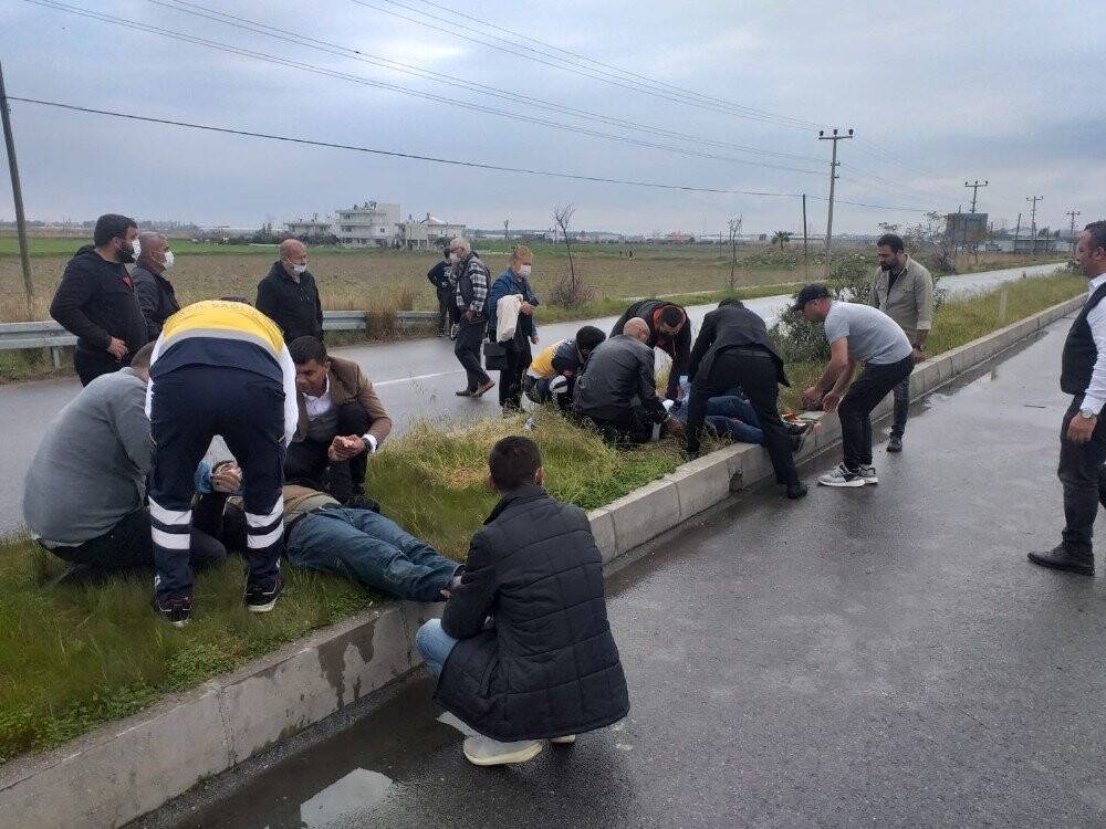Trafik kazası sonrası düşündüren ilk yardım kargaşası
