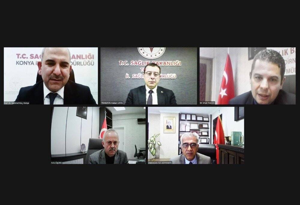 Bakan Koca, Konya dahil 5 ilin valisi ve il sağlık müdürleriyle görüştü