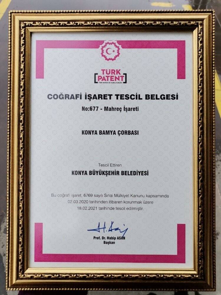 Konya mutfağının vazgeçilmezi 'Bamya Çorbası' tescillendi