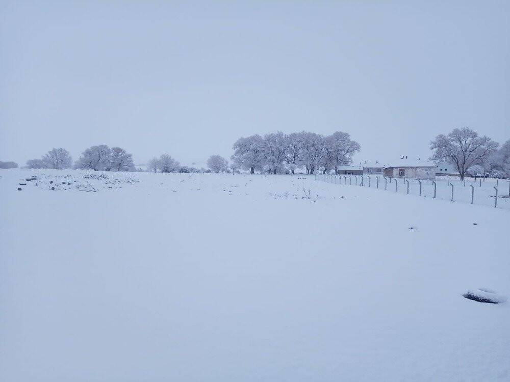 Konya Kulu’da kar yağışı çiftçileri sevindirdi
