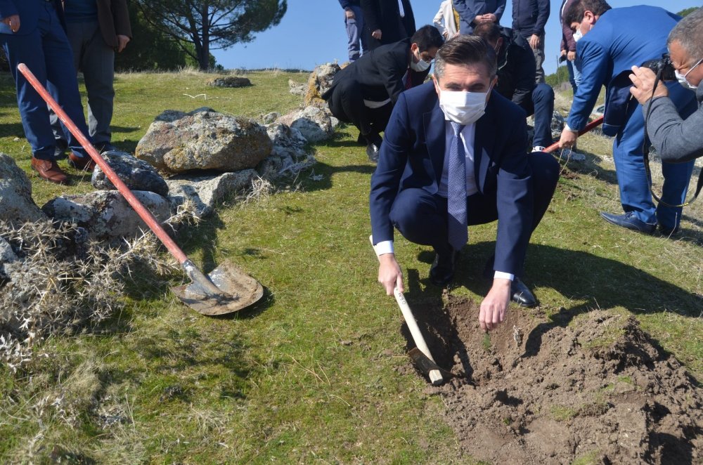 Selendi’de kızılçam fidanları toprakla buluştu