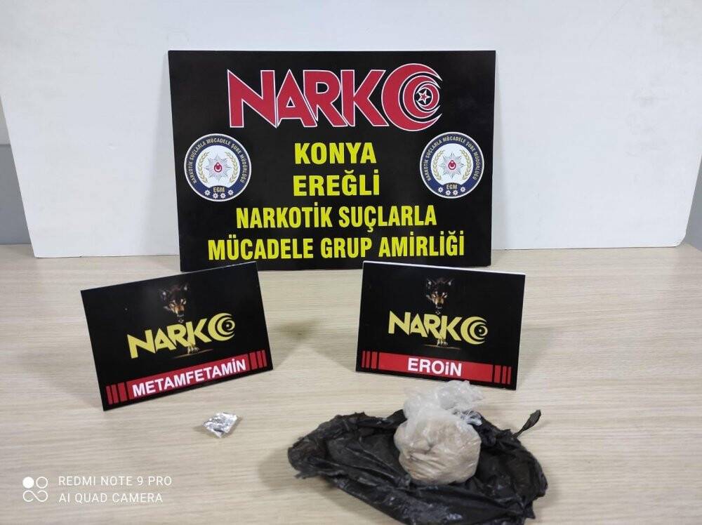 Konya’da uyuşturucu operasyonu: 2 gözaltı