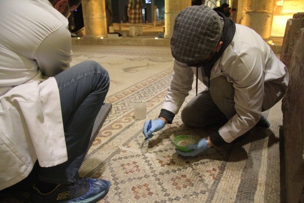 Dünyaca ünlü mozaikler hassas korumayla gelecek nesillere aktarılıyor