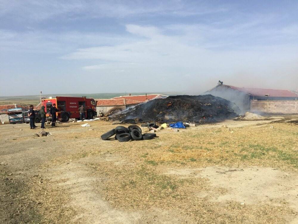 Konya’da 3 bin 500 balya saman yandı