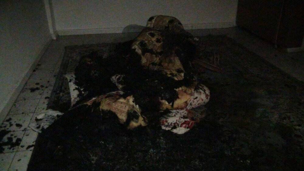 Apartmanda çıkan yangın paniğe sebep oldu