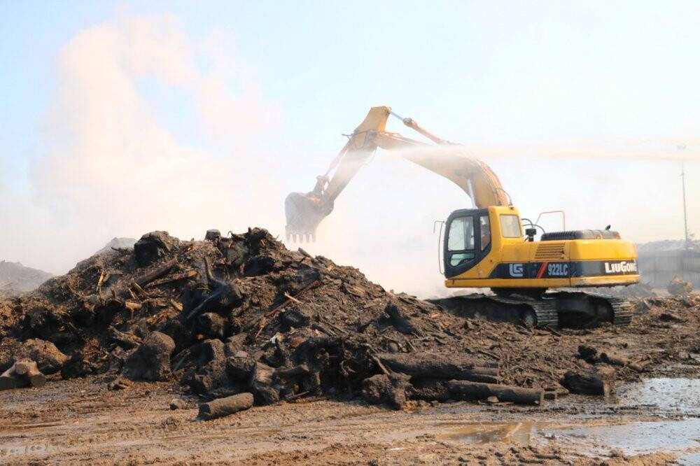 Biyokütle enerji santralinde soğutma çalışmaları sürüyor
