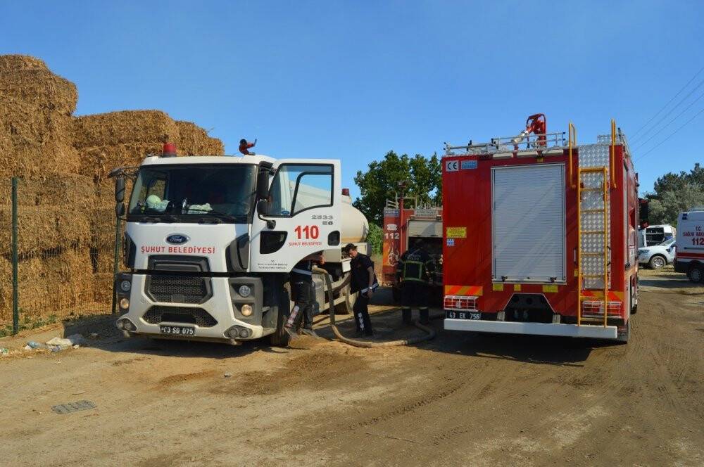 Kalorifer yakıtı üretilen tesiste çıkan yangın söndürüldü