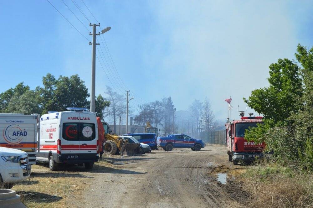 Kalorifer yakıtı üretilen tesiste çıkan yangın söndürüldü