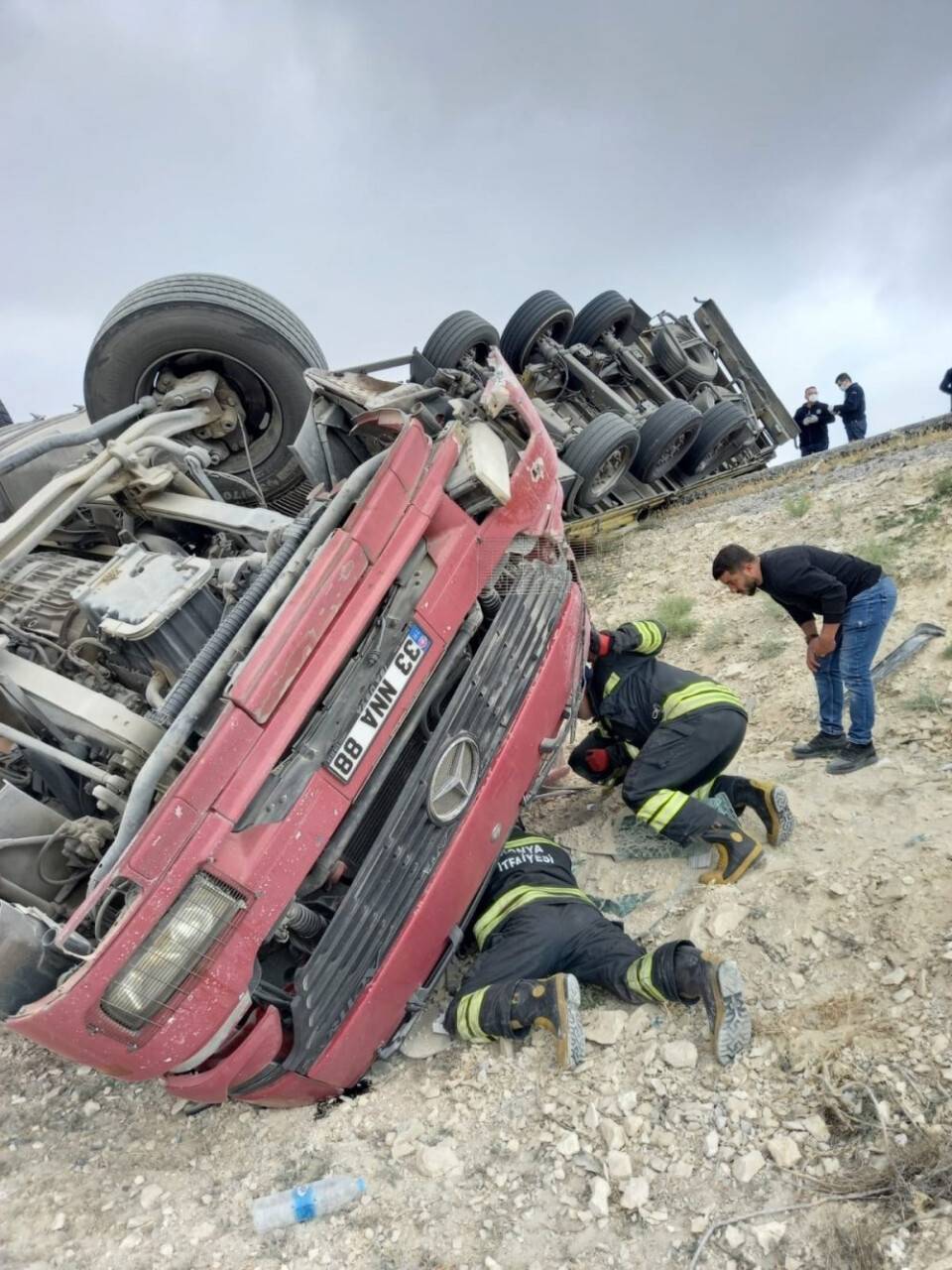Konya'da kaza! Cip ile tır çarpıştı: 1 yaralı