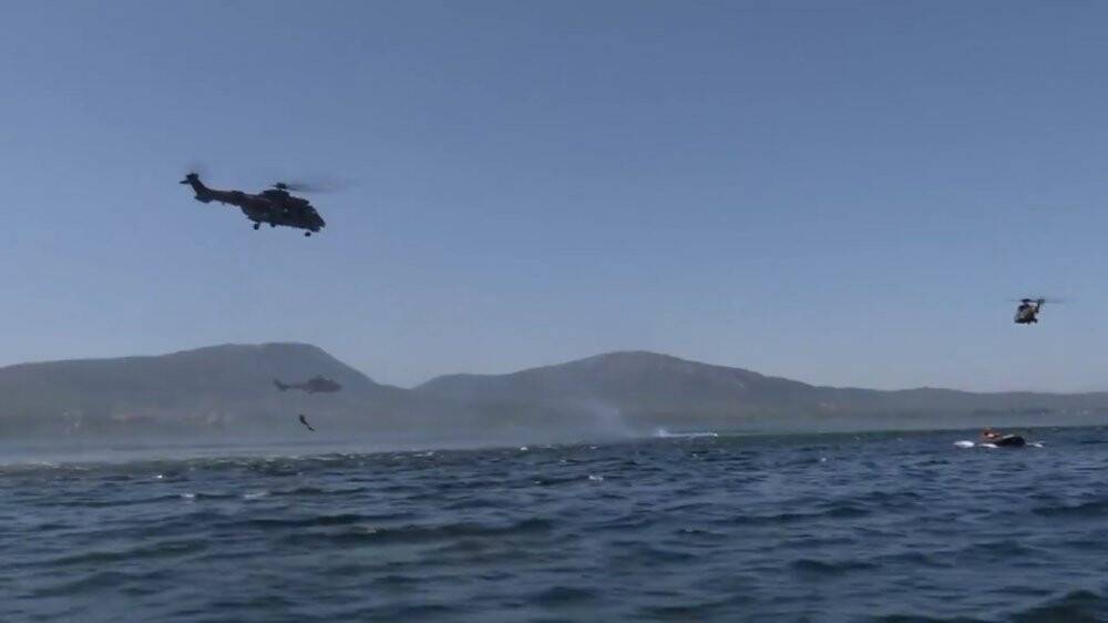 Anadolu Ankası Tatbikatında gölde kazazede kurtarma görevi yapıldı