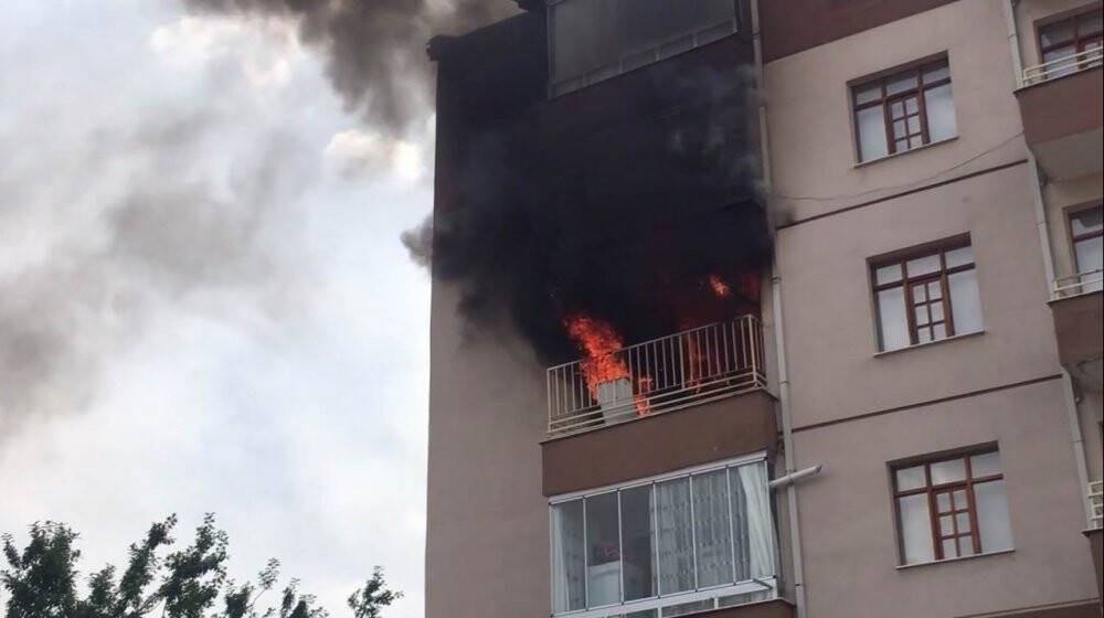 Konya’da yangın paniği