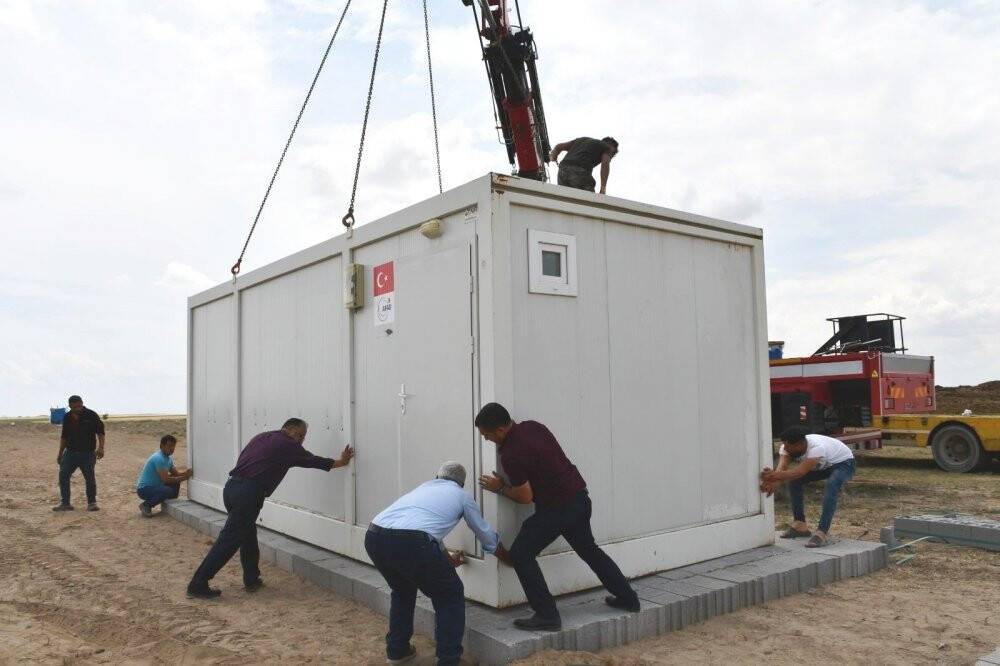 Kulu’da mevsimlik işçiler için konteynerler yerleştirildi