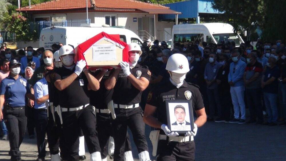 Şehit polis memuru için Muğla’da tören düzenlendi