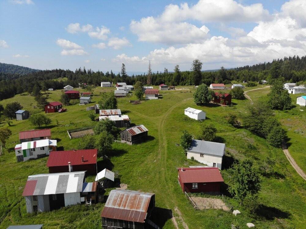 Tepeye kurulan salıncak ilgi odağı oldu