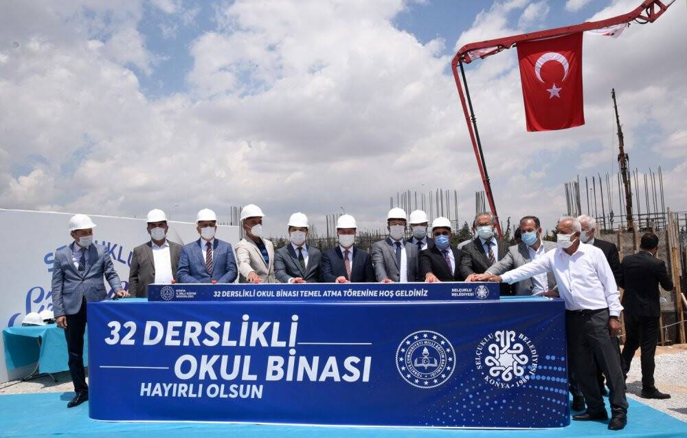 Konya’da 32 derslikli okulun temeli atıldı