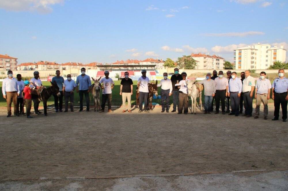 En hızlı ve en güzel gözlü eşek yarışları yapıldı