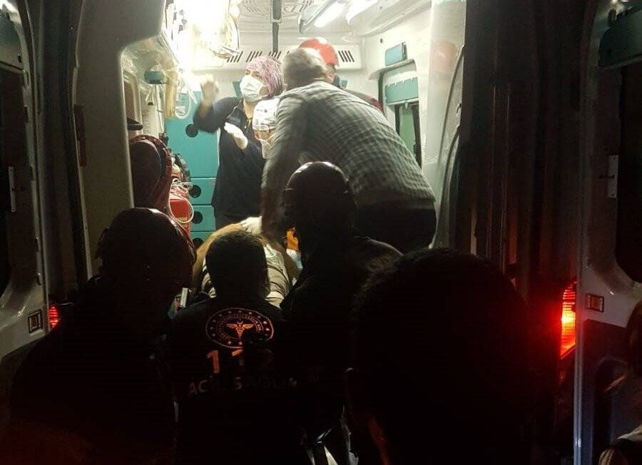 Yük asansörü boşluğunda yaralandı