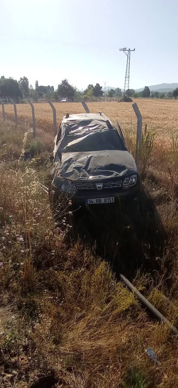 Konya’da kaza! Kontrolden çıkan cip takla attı