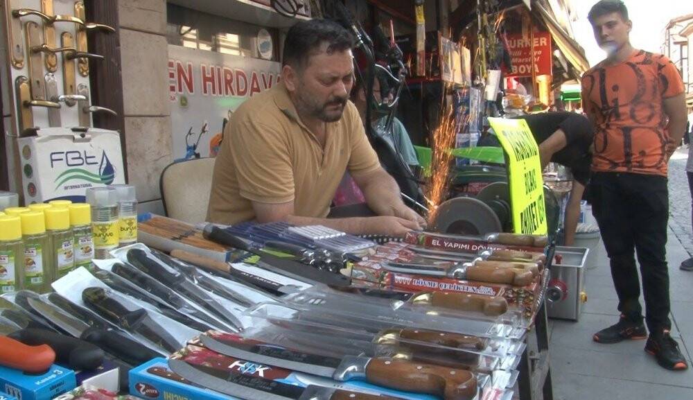 Bıçak bileme ustalarından ‘sabit esnafa gidin’ uyarısı