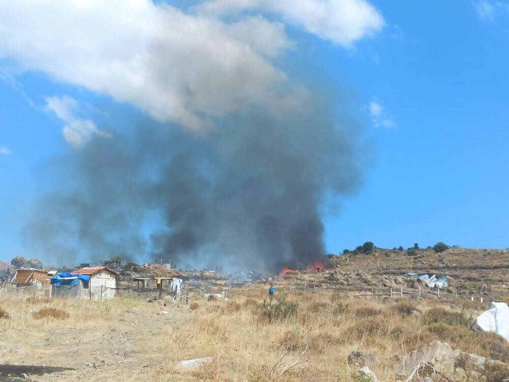 İzmarit yangını 18 dönümlük araziyi küle çevirdi