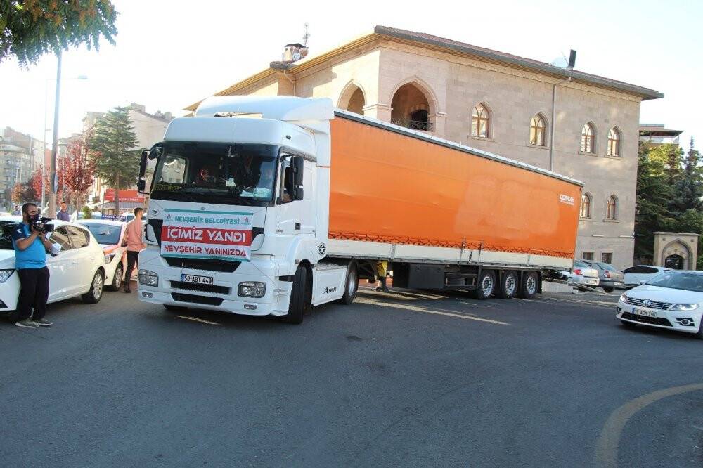 Nevşehir’den Manavgat’a bir tır yardım gönderildi