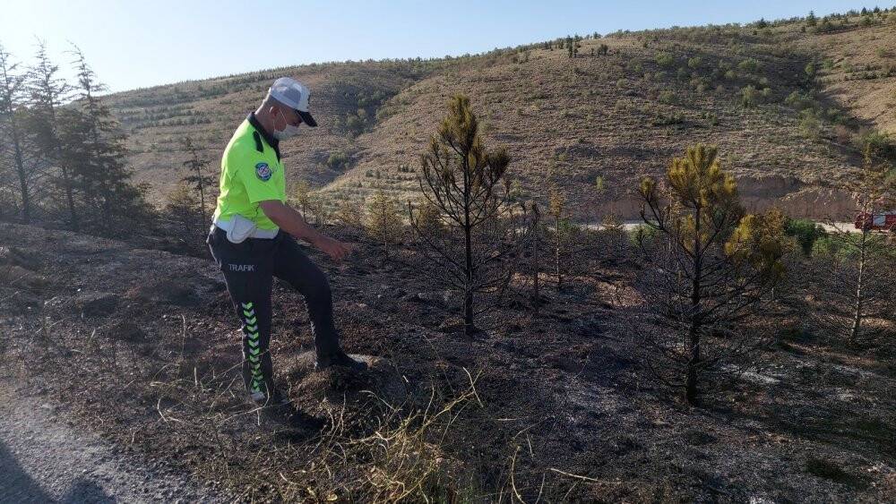 Konya’da ormanlık alanda çıkan yangın büyümeden söndürüldü