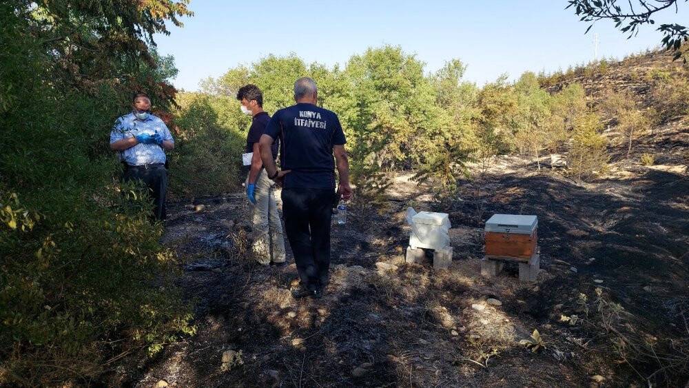 Konya’da ormanlık alanda çıkan yangın büyümeden söndürüldü