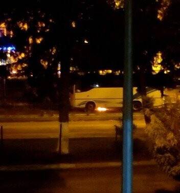 Yolcu otobüsünde korkutan yangın