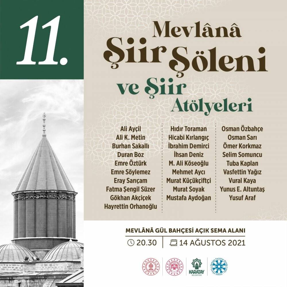 11. Mevlana Şiir Şöleni sanatseverleri Karatay’da buluşturacak