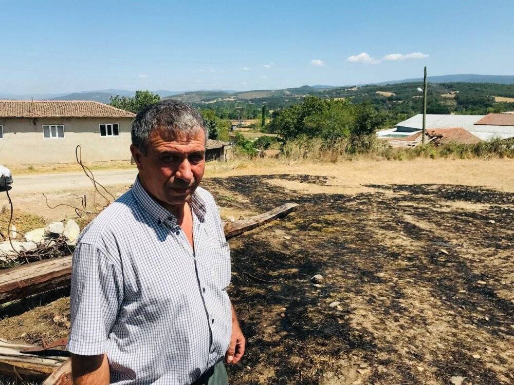 Yangın evlere ulaşmadan söndürüldü