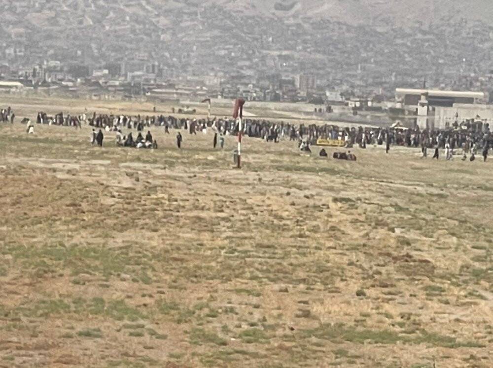 Kabil Havaalanı’ndaki kaos anları